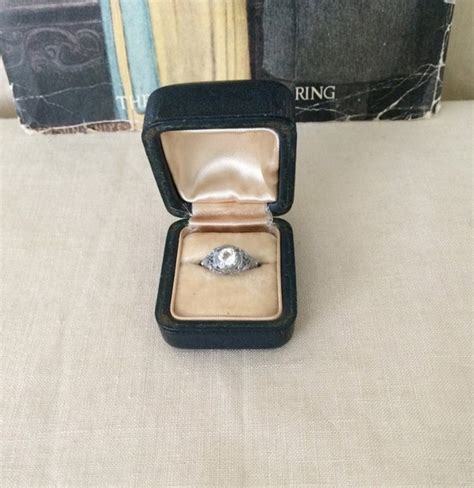 Ring Box1930s Deep Ocean Blue Engagement Ring Boxw Gem