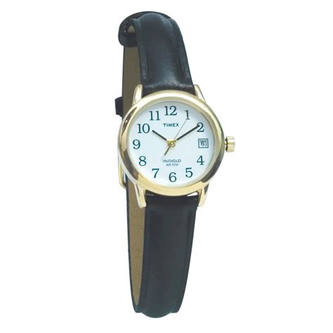 Timex Indiglo Watch Ladies Gold With Leather Band