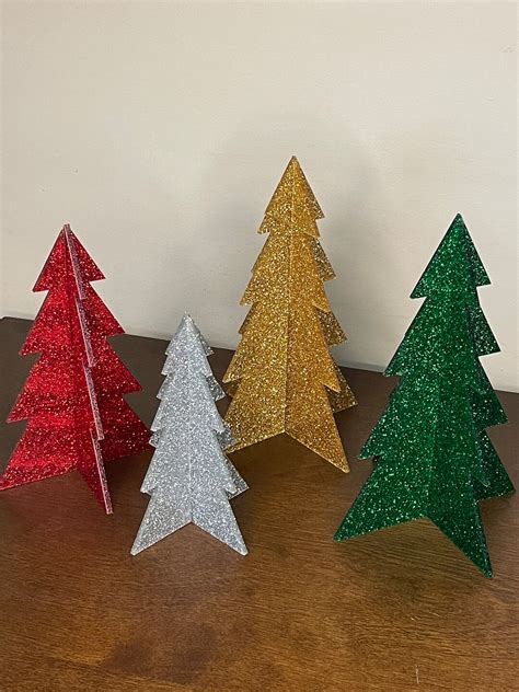 Acrylic Christmas Trees Acrylic Trees Christmas Shelf Decor