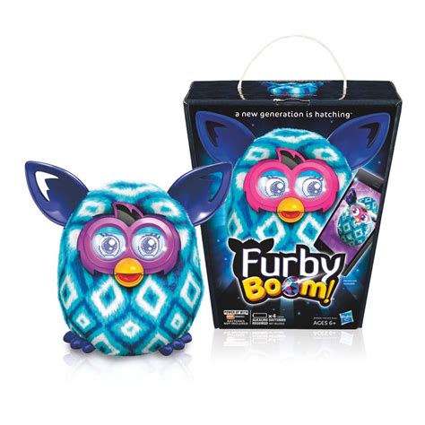 Boneco Furby Boom Sunny Blue Diamonds Hasbro No Shoptime