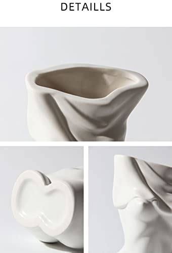 Mila Moya Nude Ceramic Flower Vase In X In White Modern Naked Lady Female Woman Body