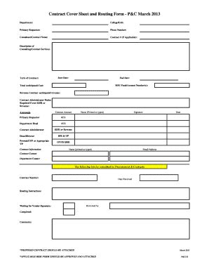 Contract Cover Sheet Complete With Ease Airslate Signnow