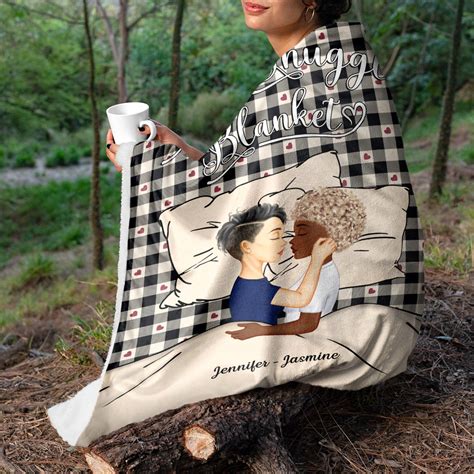 Side View Couple Our Snuggle Blanket - Gift For Couples - Personalized ...