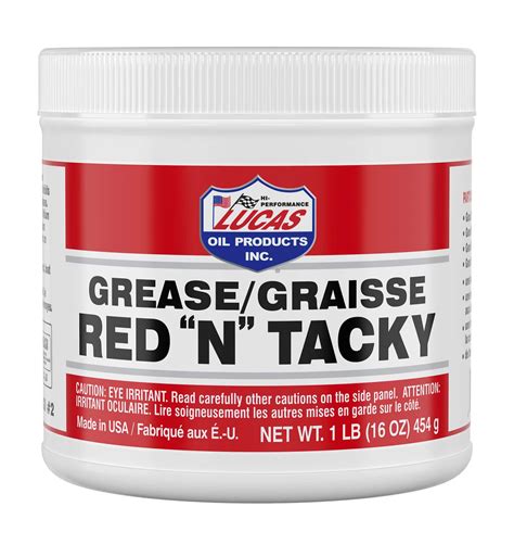 Lucas Oil Red N Tacky Grease Multi Purpose EP Grease 16 Oz