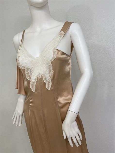 Vintage Behnaz Sarafpour Silk Satin Bias Cut Slip Dre Gem