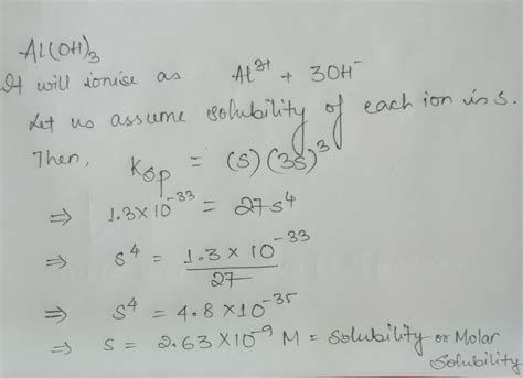 How To Calculate Molar Solubility Of Al OH 3 51 OFF