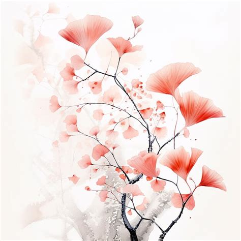 Premium Photo | Chinese ink painting of flower