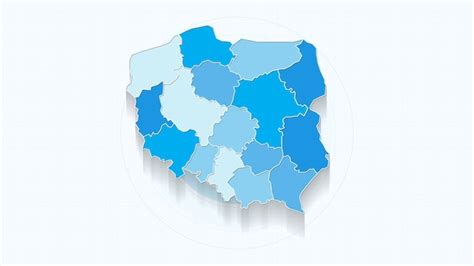 Mapa Azul De Polonia Mapa De Polonia Con Las Fronteras De Los Estados