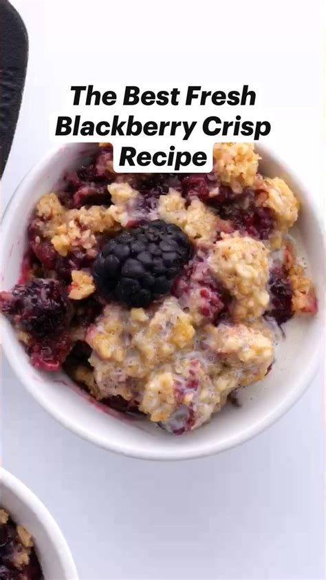 The Best Fresh Easy Blackberry Crisp Oatmeal Crumble Recipe Fall