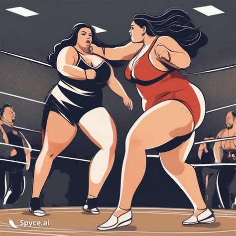 AI Images Of Draw Tall Bbw Lady With Big Tits Huge Thighs And Arms In Wrestling Singlet