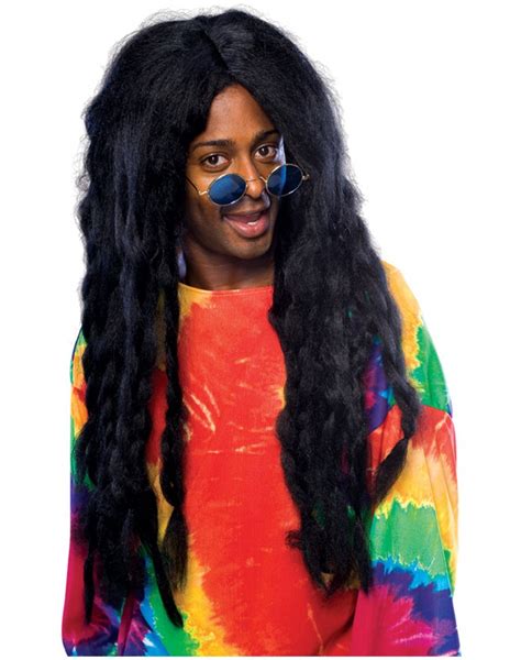 Jamaican Rasta Wig Long Black Dreadlock Braids Costume Accessory