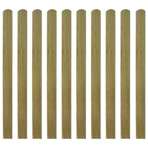 ALOMEJOR Lattes imprégnées de clôture 10 pcs Bois 120 cm CHN