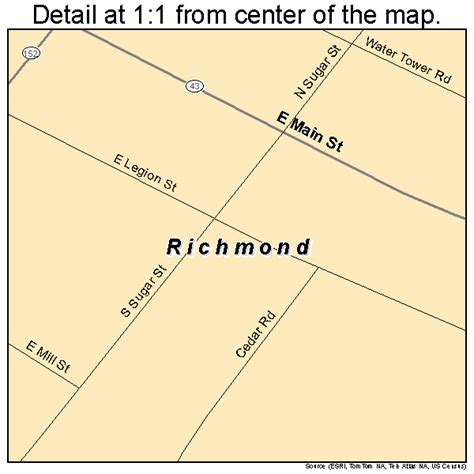 Richmond Ohio Street Map 3966824