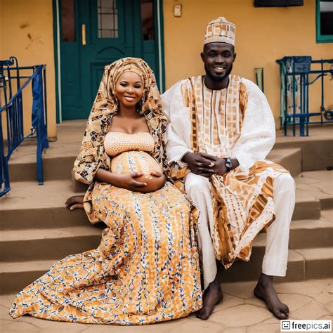 Generator Freepics Ai A Hausa Man With His Beautiful Pregnant Wife