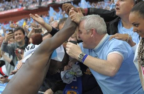 Mario Balotelli Manchester City Celebrates Fans Editorial Stock Photo