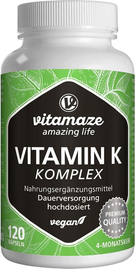 Vitamin K Complex K And K Menaquinone High Strength K Mcg