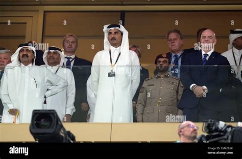 Former Emir Of Qatar Emir Sheikh Hamad Bin Khalifa Al Thani Alongside