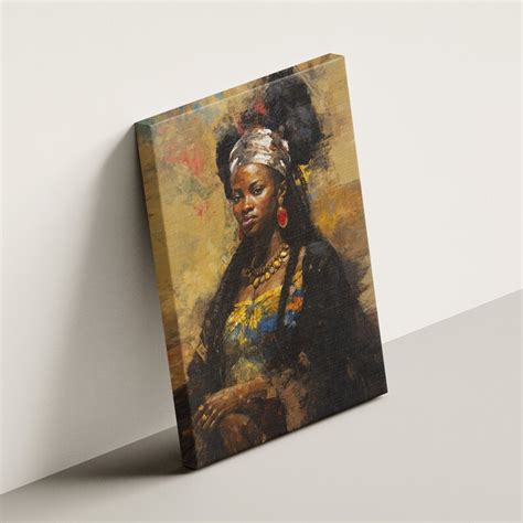 Ukamaka, the African Mona Lisa Painting Printable Wall Art Cottagecore ...