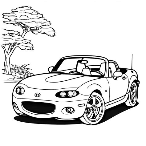 mazda mx  miata convertible coloring page coloring jungle