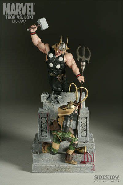 Estátua Thor Vs Loki Marvel Collectibles Sideshow CG Toyshow