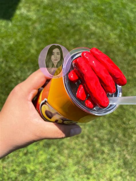 Hot Cheetos Inspired Tumbler With Artificial Topper Etsy