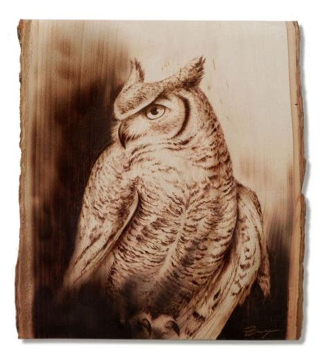 Great Horned Owl Wood Burning Art Wood Burning Patterns Stencil