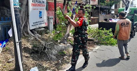 Peduli Lingkungan Yang Bersih Sehat Dan Nyaman Babinsa Kelurahan