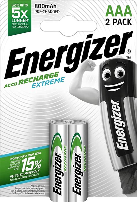 Energizer Aaa Micro Extreme 800mah Nimh 1 2v Akku 2er Packung