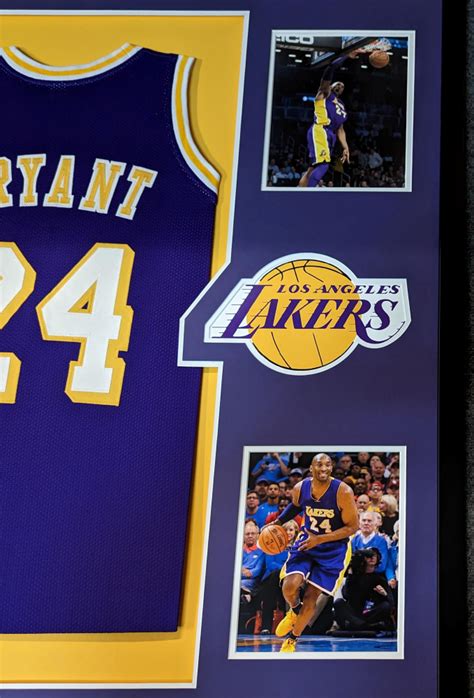 Kobe Bryant Custom Framed Jersey Display Pristine Auction