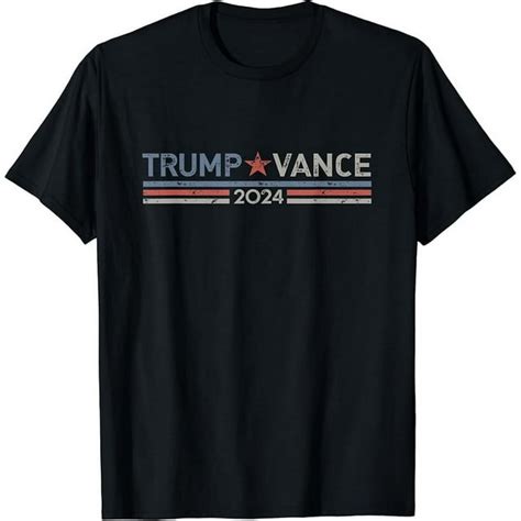 Trump J D Vance 2024 Retro Stripe T Shirt