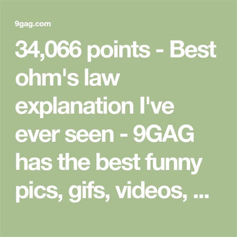 Best Ohms Law Explanation Ive Ever Seen Ohms Law Best Funny