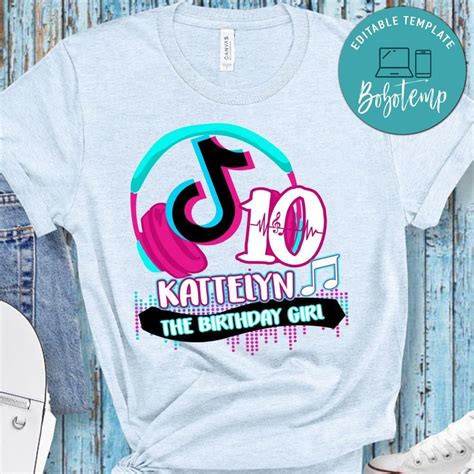 Personalized TikTok Birthday Shirt Tik Tok Shirt For Girls