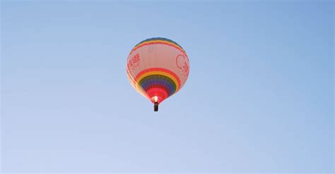 Hot Air Balloon Rising Up In The Sky Free Stock Video Footage Royalty