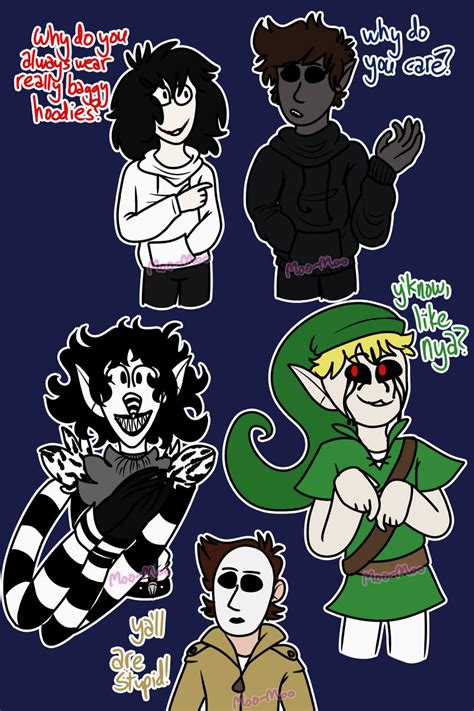 Creepypasta Fanart Doodles By Datmoomoo On Deviantart