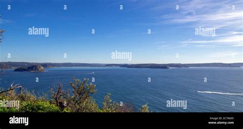 Panaroramic View Looking North From Barrenjoey Lighthouse Lion Island