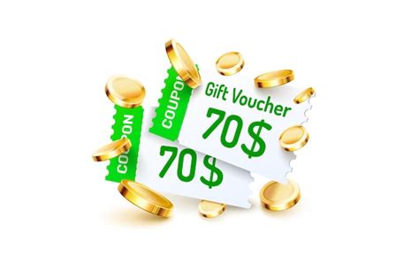 Premium Vector Coupon Special Voucher 70 Dollar Check Banner Special