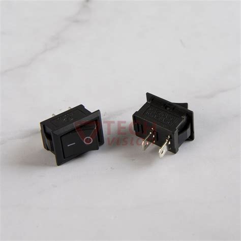 Jual Rocker Switch Hitam Kecil 2 Pin Kaki Saklar Karaoke On Off 2Pin