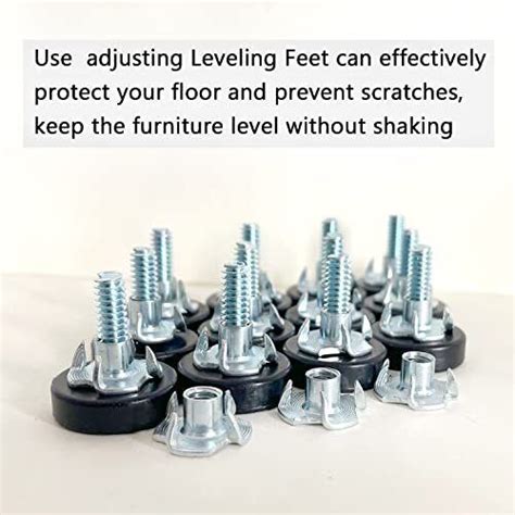 Unc Thread Adjustable Furniture Levelers Screw In Threaded