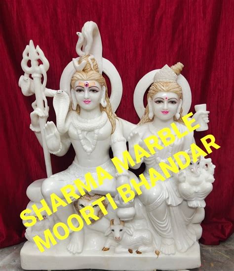 Hindu Pure White Marble Gauri Shankar Statue Temple At Rs 45000 In Jaipur