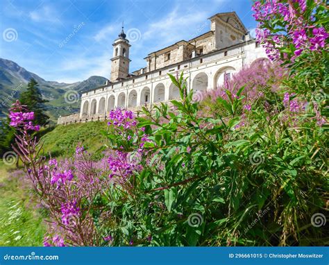 Castelmagno Scenic View Of Mountain Sanctuary Known As Santuario Di