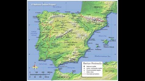 Iberian Peninsula Physical Map