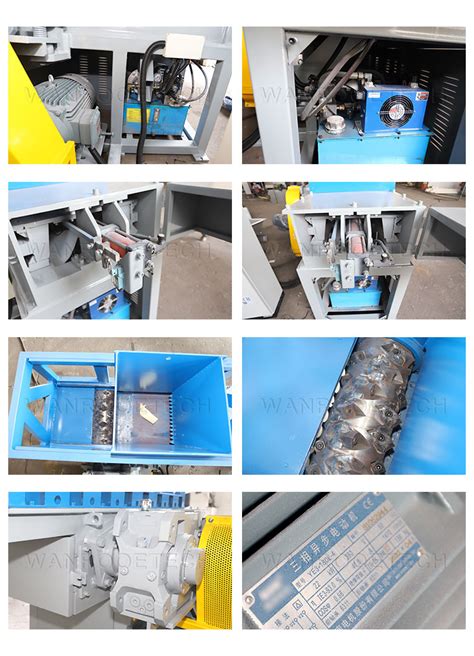 Hdpe Pipe Shredder Machine With Vertical Movable Feeding Hopper