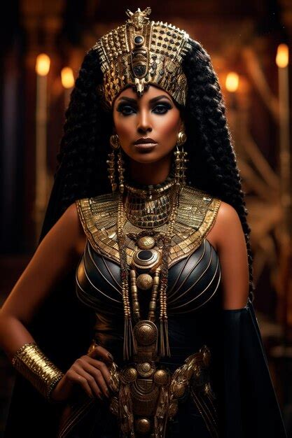 Premium AI Image | photo of a full body queen of egypt wearing and ...