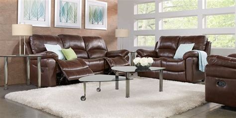 Brown Leather Living Room Sets: Tan and Chocolate