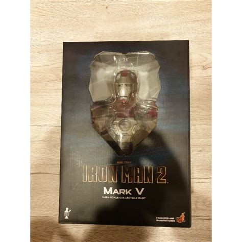Hot Toys 絕版全新1 4鋼鐵人馬克5 Iron man MK5 半身胸像 蝦皮購物