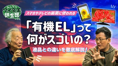 スマホやテレビの画面に使われる「有機el」って何がスゴいの？ 液晶との違いを徹底解説！【マイネ王調査団】 人間編集部