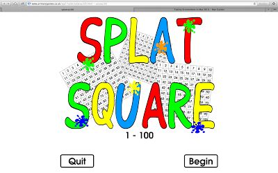 Splat! Interactive 100s Chart for Math Fluency