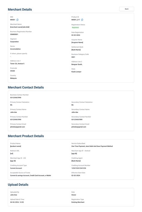 Merchant Onboarding Process PayNet APIs Documentation