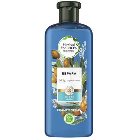 Champô Reparação Óleo De Argão Vegan Herbal Essences Emb 400 Ml