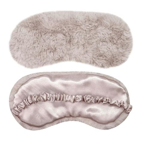 X J Elliot Home Layla Faux Fur Eye Mask Sleeping Face Cover X Cm Nude BIG W